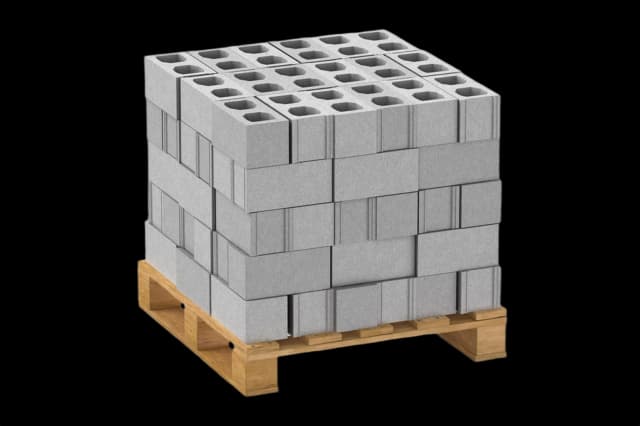 Wooden planks and concrete blocks
